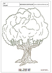 Ağaç boyama sayfaları 